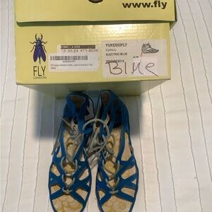 Fly London Electric Blue Wedges